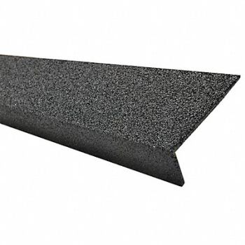 SURE-FOOT FRP Stair Nosing Black 48in W Fiberglass, 31AP38