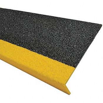 SURE-FOOT FRP Step Cover Ylw/Blk 48 Fbrglss, 31AP42