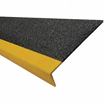 SURE-FOOT FRP Step Cover Ylw/Blk 24 Fbrglss, 31AP48