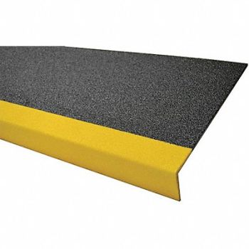 SURE-FOOT FRP Step Cover Ylw/Blk 60 Fbrglss, 31AP55