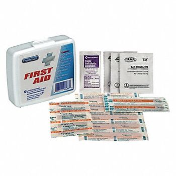 FIRST AID ONLY First Aid Kit Portable White Plastic, 31AR15