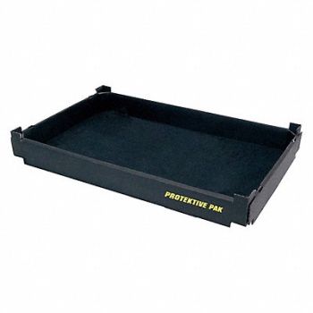 PROTEKTIVE PAK ESD Tray Black 22 7/8 in 17 1/4 in, 31AR62