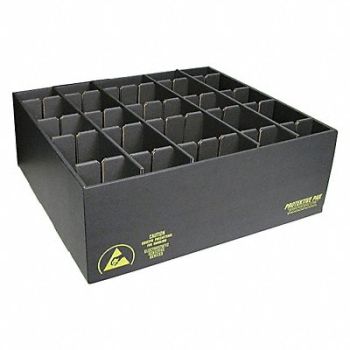 PROTEKTIVE PAK Divider Box Black Cardboard 18, 31AR66