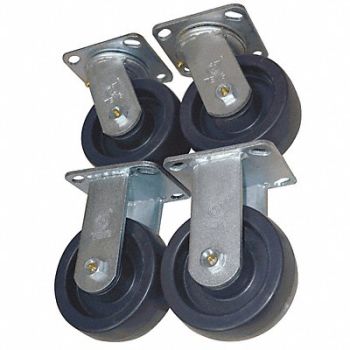 GRAINGER APPROVED Standard Plate Caster Swivel/Rigid, 31AR68