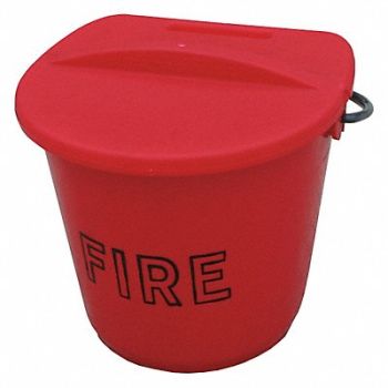 FLAMEFIGHTER Fire Bucket 2.5 gal Plastic, 31AY25