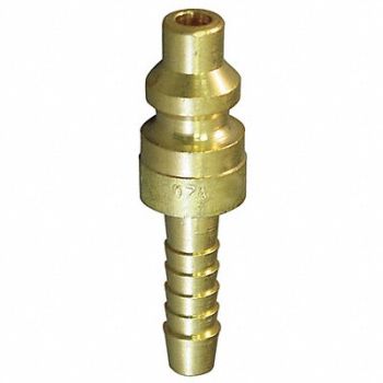 EATON HANSEN Coupler Plug Hose Barb 1/4 Brass, 31C887