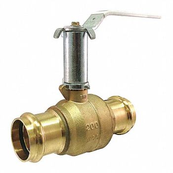 MILWAUKEE VALVE Ball Valve Brass 2-Piece 1/2in 200 psi, 31CD10