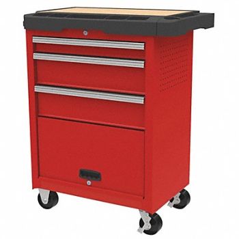 WESTWARD Rolling Tool Cabinet Red Light Duty, 31CE55