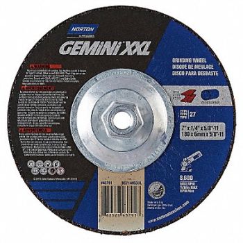 NORTON Depressed Center Wheel 7In 8600RPM, 31CF19
