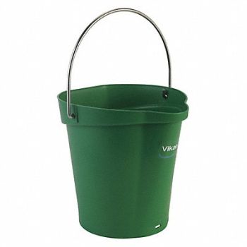 VIKAN H8704 Hygienic Bucket 1 1/2 gal Green, 31CF44