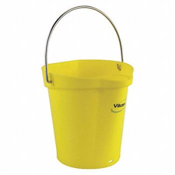 VIKAN H8704 Hygienic Bucket 1 1/2 gal Yellow, 31CF48