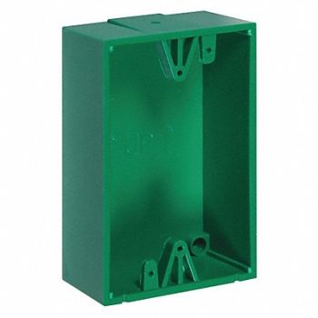 SAFETY TECHNOLOGY INTERNATIONAL Back Box Polycarbonate Green, 31CM83