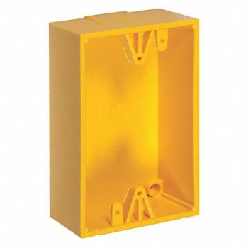 SAFETY TECHNOLOGY INTERNATIONAL Back Box Polycarbonate Yellow, 31CM85