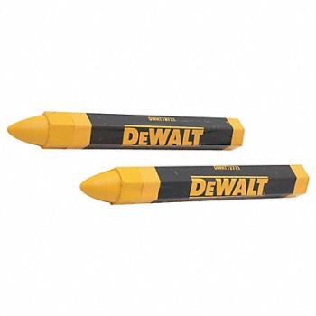 DEWALT Lumber Crayon Yellow 1/2 Size PK2, 31CN52