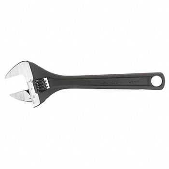 WESTWARD Adj. Wrench CV Steel Black Phosphate 12, 31D016