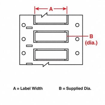 BRADY Wire Marking Sleeves 2in.Wx3/16in.H, 31DJ47