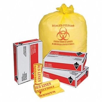 TOUGH GUY Biohazard Bags 44 gal Yellow PK200, 31DK91