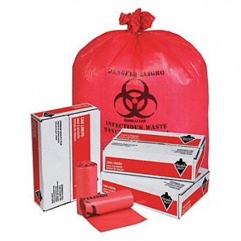 TOUGH GUY Biohazard Bags 45 gal Red PK200, 31DK92