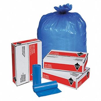 TOUGH GUY Biohazard Bags 33 gal Blue PK100, 31DK98
