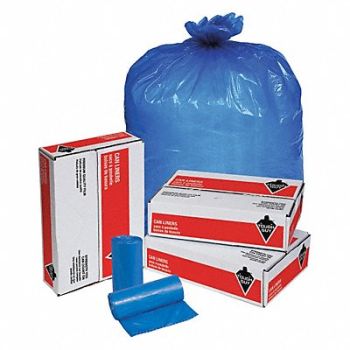 TOUGH GUY Biohazard Bags 45 gal Blue PK100, 31DL05