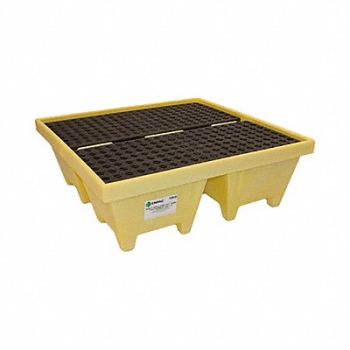 ENPAC Drum Spill Containment Pallet 83gal Yllw, 31DM47
