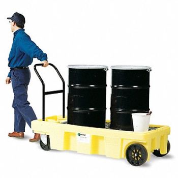 ENPAC Drum Spill Platform Cart Yellow 500 lb., 31DM54