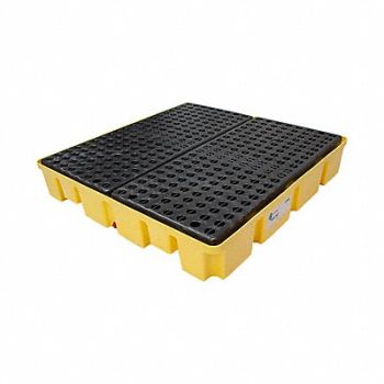 ENPAC Drum Spill Containment Pallet 66gal Yllw, 31DM59