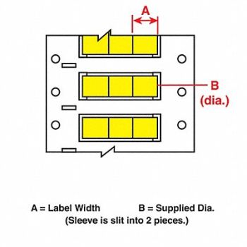 BRADY Wire Marking Sleeves 6.4 in W 50 ft L, 31DX14