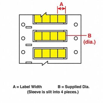 BRADY Wire Marking Sleeves 4.8 in W 50 ft L, 31DX11