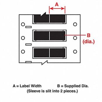 BRADY Wire Marking Sleeves 1 in W 0.851 in L, 31EC71