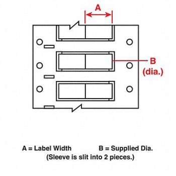BRADY Wire Marking Sleeves 1 in W 1.07 in L, 31DY08