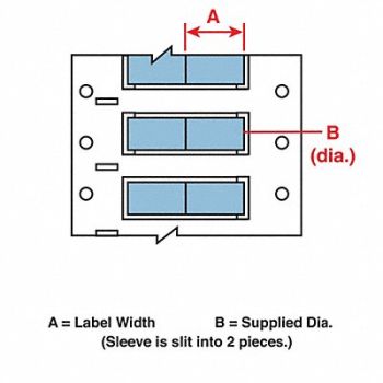 BRADY Wire Marking Sleeves 1 in W 0.182 in L, 31DY20
