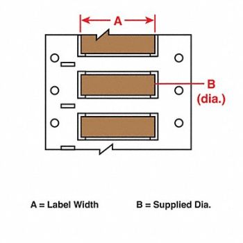 BRADY Wire Marking Sleeves 2 in W 1.250 in L, 31EA22