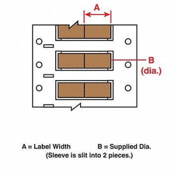 BRADY Wire Marking Sleeves 1 in W 0.645 in L, 31EC52