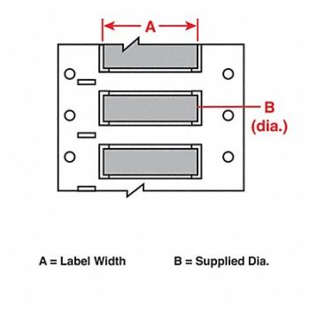 BRADY Wire Marking Sleeves 2 in W 1.250 in L, 31EA28