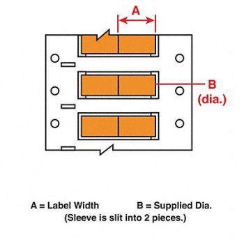 BRADY Wire Marking Sleeves 0.75In W 0.182In L, 31EA45