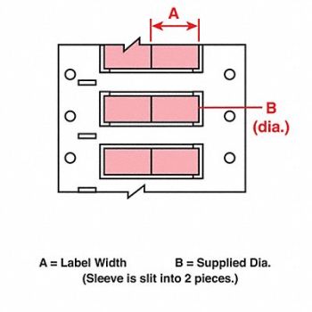 BRADY Wire Marking Sleeves 0.75In W 0.645In L, 31EC46
