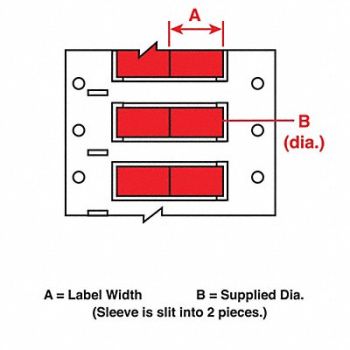 BRADY Wire Marking Sleeves 0.75In W 0.645In L, 31EC47