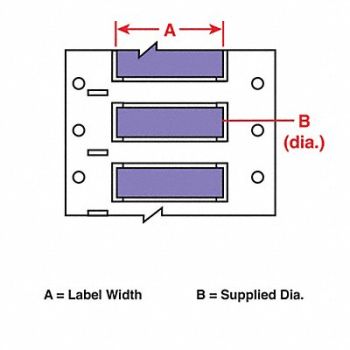 BRADY Wire Marking Sleeves 2 in W 1.250 in L, 31EC89