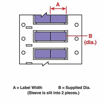 BRADY Wire Marking Sleeves 0.75In W 0.645In L, 31EC49