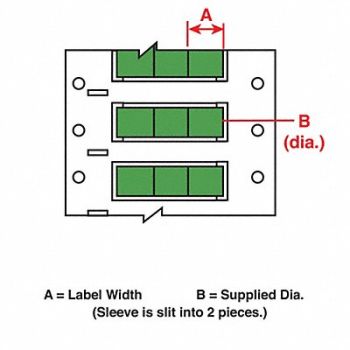 BRADY Wire Marking Sleeves 0.667In W 0.335In L, 31DZ35