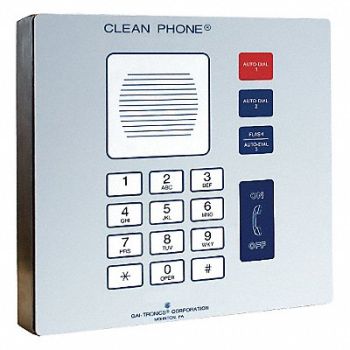 HUBBELL GAI-TRONICS Cleanroom Telephone Wall Gray, 31EW42