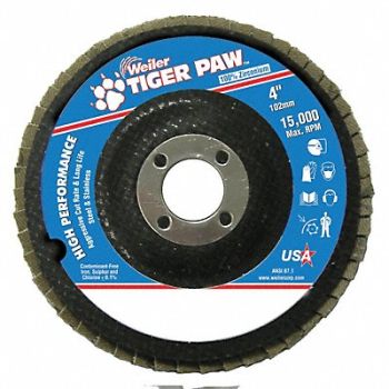 WEILER H7358 Fiber Disc 4 in Dia 5/8in Arbor 60 Grit, 31GG05