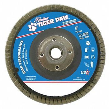WEILER H7362 Fiber Disc 5 in Dia 5/8in Arbor 36 Grit, 31GG30