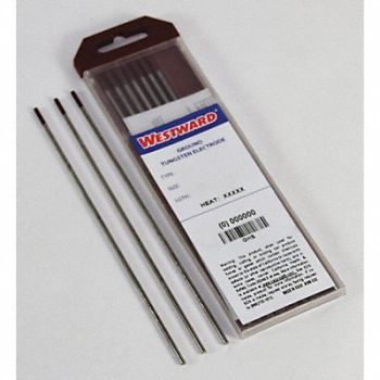 WESTWARD WMS 10pc Brown Tungsten Electrode PK10, 31GH75