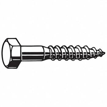 GRAINGER APPROVED Hex Lag Screw Zinc 5/16x2 L PK100, 1LB82