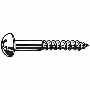 GRAINGER APPROVED Rd Hd Wood Scrw 18-8SS #6 1/2 L PK100, 31JG30