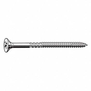 GRAINGER APPROVED Multi Screw #14 Flat Zinc 4 L PK600, 176D43