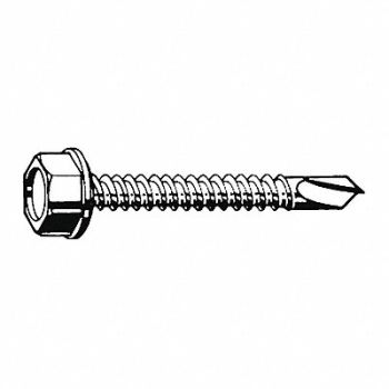 GRAINGER APPROVED SDRL HEXW ST ZP #10-16 1/2 L PK200, 31JJ52