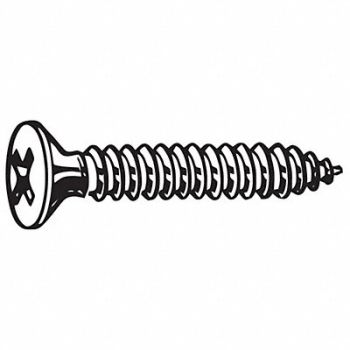 GRAINGER APPROVED ShtMtlScrw Scrw Sz #12 Zinc 7/8 L PK100, 31JM65
